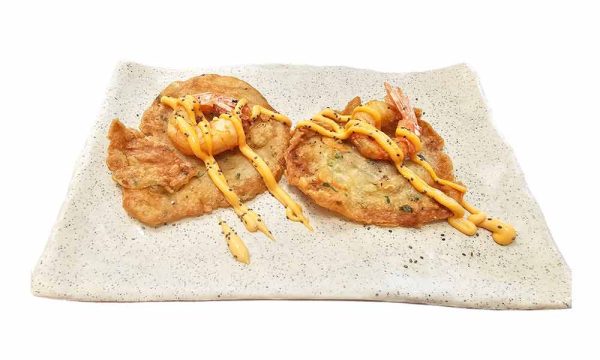 Tortita de camarón con gambón