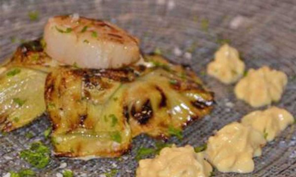 Alcachofa Plancha con Vieira