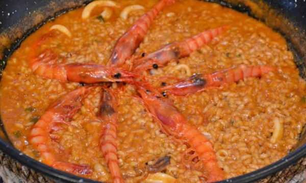Arroz Meloso de Rape y Gamba Roja - Sin paellera