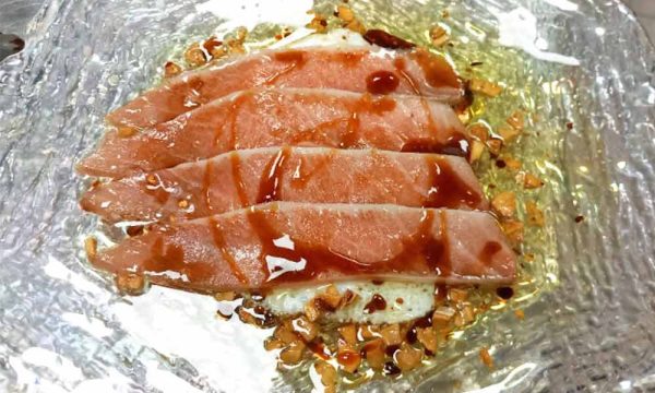 Carpaccio Ventresca de Atún y Huevo