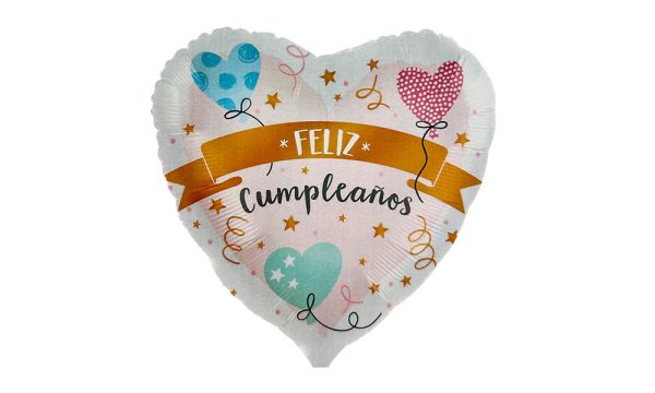 Globo de helio corazo cumpleaños