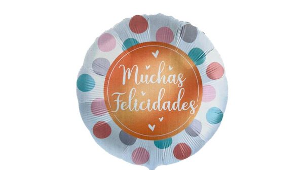Globo de helio "Muchas Felicidades"