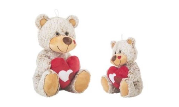 Oso gris con corazón