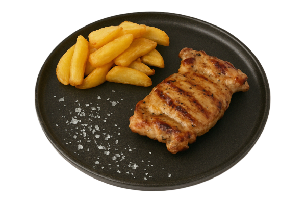 Pollo deshuesado Lemon y patatas o ensalada