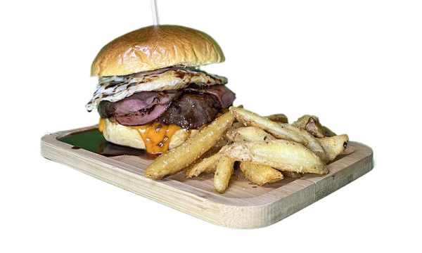 Burger Yakk BBQ y patatas