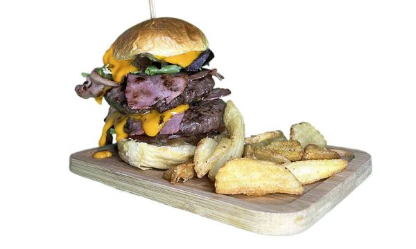 Burger Yakk Doble y patatas