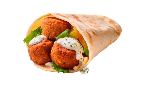 Kebab rollo falafel pequeño