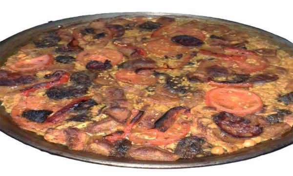 Arroz con verduras y costillas en paellera (solo recogidas)