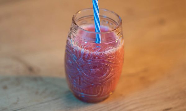 Smoothie de fresa y plátano