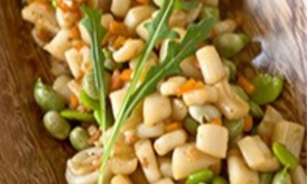 Habitas Salteadas con Calamar