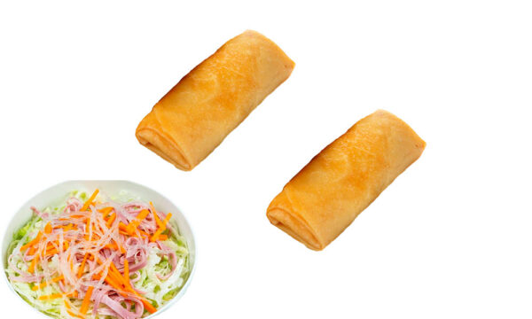 5a. Dos rollitos vietnamitas con ensalada china