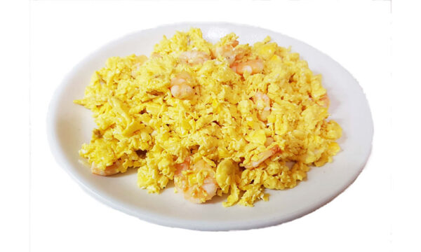 35. Huevos revueltos con gambas