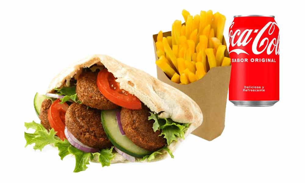 Menú 3: Pita Falafel + patatas + bebida