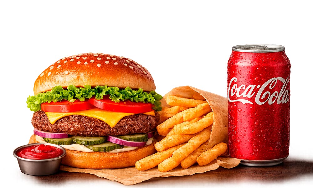 Menú: Burger + patatas + bebida